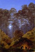 Caspar David Friedrich Tannenwald im Mondschein Spain oil painting artist